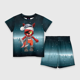 Детский костюм с шортами 3D с принтом Five Nights At Freddys в Тюмени,  |  | Тематика изображения на принте: fnaf | freddy | бонни | медведь | мишка | фнаф | фокси | фредди