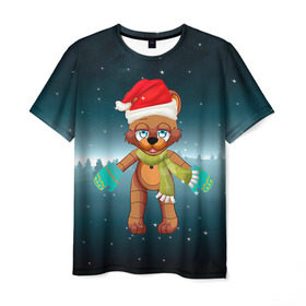 Мужская футболка 3D с принтом Five Nights At Freddy`s в Тюмени, 100% полиэфир | прямой крой, круглый вырез горловины, длина до линии бедер | Тематика изображения на принте: fnaf | freddy | бонни | медведь | мишка | фнаф | фокси | фредди