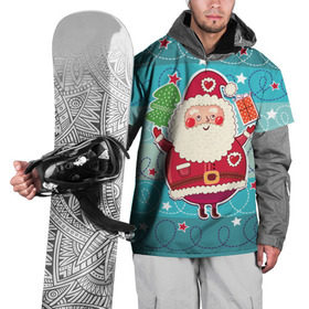 Накидка на куртку 3D с принтом Дед мороз с подарками в Тюмени, 100% полиэстер |  | 2017 | дед мороз | новогодняя елка | новый год | подарок на новый год | санта | санта клаус | снег | снежинки