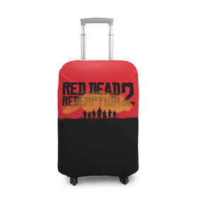 Чехол для чемодана 3D с принтом Red Dead Redemption 2 в Тюмени, 86% полиэфир, 14% спандекс | двустороннее нанесение принта, прорези для ручек и колес | rdr | rdr2 | red dead redemption 2 | rockstar | дикий запад | ковбои