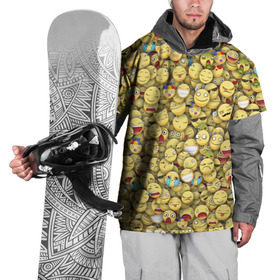 Накидка на куртку 3D с принтом Смайлики. Стикербомбинг в Тюмени, 100% полиэстер |  | Тематика изображения на принте: emoji | желтый | мем | смайл | стикербомбинг | текстура | улыбка | эмодзи