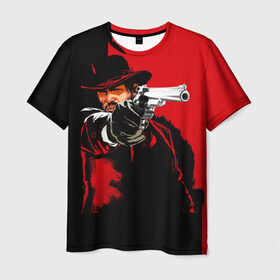Мужская футболка 3D с принтом Стрелок в Тюмени, 100% полиэфир | прямой крой, круглый вырез горловины, длина до линии бедер | выстрел | ковбой | оружие | пистолет | револьвер | силовые структуры | стрелять