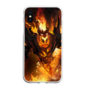 Чехол для iPhone XS Max матовый с принтом Fire в Тюмени, Силикон | Область печати: задняя сторона чехла, без боковых панелей | dota | dota 2 | shadow demon | демон | дота