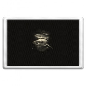Магнит 45*70 с принтом Cosmic Shark в Тюмени, Пластик | Размер: 78*52 мм; Размер печати: 70*45 | space | галактика | космос | рыба