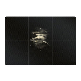Магнитный плакат 3Х2 с принтом Cosmic Shark в Тюмени, Полимерный материал с магнитным слоем | 6 деталей размером 9*9 см | space | галактика | космос | рыба
