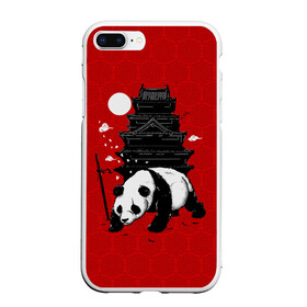 Чехол для iPhone 7Plus/8 Plus матовый с принтом Panda Warrior в Тюмени, Силикон | Область печати: задняя сторона чехла, без боковых панелей | japan | panda | панда