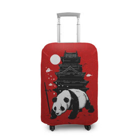 Чехол для чемодана 3D с принтом Panda Warrior в Тюмени, 86% полиэфир, 14% спандекс | двустороннее нанесение принта, прорези для ручек и колес | japan | panda | панда