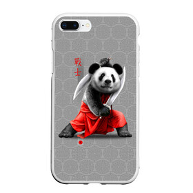 Чехол для iPhone 7Plus/8 Plus матовый с принтом Master Panda в Тюмени, Силикон | Область печати: задняя сторона чехла, без боковых панелей | ninja | panda | ниндзя | панда