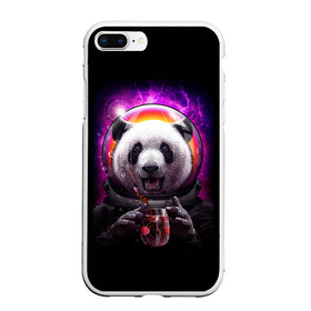 Чехол для iPhone 7Plus/8 Plus матовый с принтом Panda Cosmonaut в Тюмени, Силикон | Область печати: задняя сторона чехла, без боковых панелей | bear | galaxy | panda | space | star | астронавт | галактика | звезда | космонавт | космос | медведь | панда