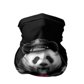 Бандана-труба 3D с принтом Donut Panda в Тюмени, 100% полиэстер, ткань с особыми свойствами — Activecool | плотность 150‒180 г/м2; хорошо тянется, но сохраняет форму | bear | donut | panda | police | коп | медведь | панда | пончик