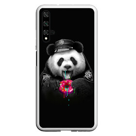 Чехол для Honor 20 с принтом Donut Panda в Тюмени, Силикон | Область печати: задняя сторона чехла, без боковых панелей | bear | donut | panda | police | коп | медведь | панда | пончик