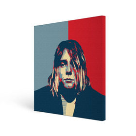 Холст квадратный с принтом Kurt Cobain в Тюмени, 100% ПВХ |  | curt | hope | kobain | nirvana | кобейн | курт | нирвана