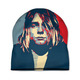 Шапка 3D с принтом Kurt Cobain в Тюмени, 100% полиэстер | универсальный размер, печать по всей поверхности изделия | curt | hope | kobain | nirvana | кобейн | курт | нирвана