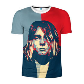 Мужская футболка 3D спортивная с принтом Kurt Cobain в Тюмени, 100% полиэстер с улучшенными характеристиками | приталенный силуэт, круглая горловина, широкие плечи, сужается к линии бедра | curt | hope | kobain | nirvana | кобейн | курт | нирвана