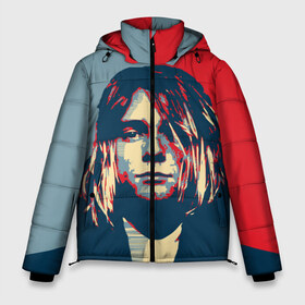 Мужская зимняя куртка 3D с принтом Kurt Cobain в Тюмени, верх — 100% полиэстер; подкладка — 100% полиэстер; утеплитель — 100% полиэстер | длина ниже бедра, свободный силуэт Оверсайз. Есть воротник-стойка, отстегивающийся капюшон и ветрозащитная планка. 

Боковые карманы с листочкой на кнопках и внутренний карман на молнии. | curt | hope | kobain | nirvana | кобейн | курт | нирвана