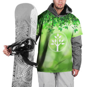 Накидка на куртку 3D с принтом Береги природу в Тюмени, 100% полиэстер |  | береги природу | дерево | зелёная | зелень | листья | природа