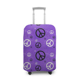 Чехол для чемодана 3D с принтом Peace в Тюмени, 86% полиэфир, 14% спандекс | двустороннее нанесение принта, прорези для ручек и колес | abstract | hippie | hipster | swag | tie dye | абстракция | свэг | текстура | хиппи | хипстер