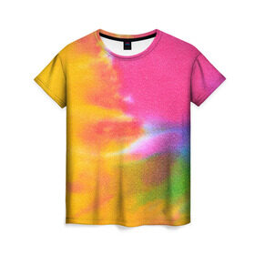 Женская футболка 3D с принтом Knitting в Тюмени, 100% полиэфир ( синтетическое хлопкоподобное полотно) | прямой крой, круглый вырез горловины, длина до линии бедер | abstract | hippie | hipster | swag | tie dye | абстракция | свэг | текстура | хиппи | хипстер