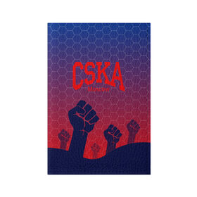 Обложка для паспорта матовая кожа с принтом CSKA Msk в Тюмени, натуральная матовая кожа | размер 19,3 х 13,7 см; прозрачные пластиковые крепления | Тематика изображения на принте: moscow | москва | цска