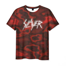 Мужская футболка 3D с принтом Slayer texture в Тюмени, 100% полиэфир | прямой крой, круглый вырез горловины, длина до линии бедер | Тематика изображения на принте: 