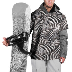 Накидка на куртку 3D с принтом Зебра в Тюмени, 100% полиэстер |  | Тематика изображения на принте: 