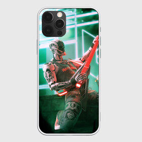 Чехол для iPhone 12 Pro Max с принтом Rocker Robot в Тюмени, Силикон |  | Тематика изображения на принте: rock | гитара | музыка | робот | рок