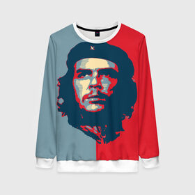 Женский свитшот 3D с принтом Che Guevara в Тюмени, 100% полиэстер с мягким внутренним слоем | круглый вырез горловины, мягкая резинка на манжетах и поясе, свободная посадка по фигуре | че гевара