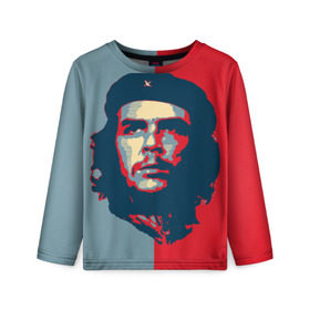 Детский лонгслив 3D с принтом Che Guevara в Тюмени, 100% полиэстер | длинные рукава, круглый вырез горловины, полуприлегающий силуэт
 | че гевара