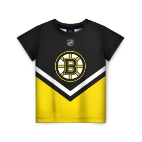 Детская футболка 3D с принтом Boston Bruins в Тюмени, 100% гипоаллергенный полиэфир | прямой крой, круглый вырез горловины, длина до линии бедер, чуть спущенное плечо, ткань немного тянется | america | canada | hockey | nhl | usa | америка | бостон | брюинз | канада | лед | нхл | сша | хоккей