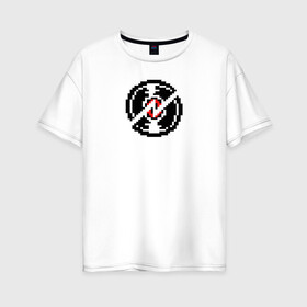 Женская футболка хлопок Oversize с принтом Dave Striders logo в Тюмени, 100% хлопок | свободный крой, круглый ворот, спущенный рукав, длина до линии бедер
 | homestuck | strider | t shirt_logo | дейв_страйдер | страйдер | хоумстак
