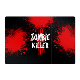 Магнитный плакат 3Х2 с принтом Zombie Killer в Тюмени, Полимерный материал с магнитным слоем | 6 деталей размером 9*9 см | Тематика изображения на принте: blood | dark | killer | monster | zombie | зомби | кровь | монстр | нечисть