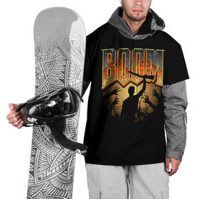 Накидка на куртку 3D с принтом Zombie Boom в Тюмени, 100% полиэстер |  | Тематика изображения на принте: doom | зомби