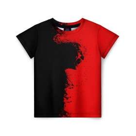 Детская футболка 3D с принтом Blood Rage в Тюмени, 100% гипоаллергенный полиэфир | прямой крой, круглый вырез горловины, длина до линии бедер, чуть спущенное плечо, ткань немного тянется | blood | dark | killer | monster | zombie | зомби | кровь | монстр | нечисть