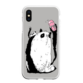 Чехол для iPhone XS Max матовый с принтом panda в Тюмени, Силикон | Область печати: задняя сторона чехла, без боковых панелей | Тематика изображения на принте: dd | drop dead | dropdead | panda