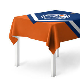 Скатерть 3D с принтом Edmonton Oilers в Тюмени, 100% полиэстер (ткань не мнется и не растягивается) | Размер: 150*150 см | america | canada | hockey | nhl | usa | америка | детройт | канада | лед | нхл | ойлерз | сша | хоккей | эдмонтон