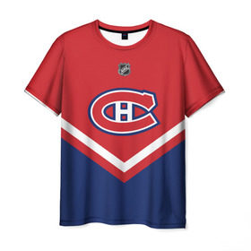 Мужская футболка 3D с принтом Montreal Canadiens в Тюмени, 100% полиэфир | прямой крой, круглый вырез горловины, длина до линии бедер | Тематика изображения на принте: america | canada | hockey | nhl | usa | америка | канада | канадиенс | лед | монреаль | нхл | сша | хоккей