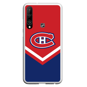 Чехол для Honor P30 с принтом Montreal Canadiens в Тюмени, Силикон | Область печати: задняя сторона чехла, без боковых панелей | america | canada | hockey | nhl | usa | америка | канада | канадиенс | лед | монреаль | нхл | сша | хоккей