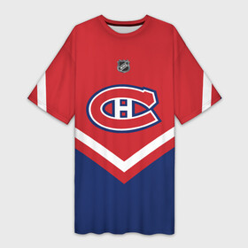 Платье-футболка 3D с принтом Montreal Canadiens в Тюмени,  |  | america | canada | hockey | nhl | usa | америка | канада | канадиенс | лед | монреаль | нхл | сша | хоккей