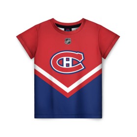 Детская футболка 3D с принтом Montreal Canadiens в Тюмени, 100% гипоаллергенный полиэфир | прямой крой, круглый вырез горловины, длина до линии бедер, чуть спущенное плечо, ткань немного тянется | america | canada | hockey | nhl | usa | америка | канада | канадиенс | лед | монреаль | нхл | сша | хоккей