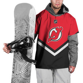 Накидка на куртку 3D с принтом New Jersey Devils в Тюмени, 100% полиэстер |  | Тематика изображения на принте: america | canada | hockey | nhl | usa | америка | девилз | джерси | канада | лед | нхл | нью | сша | хоккей