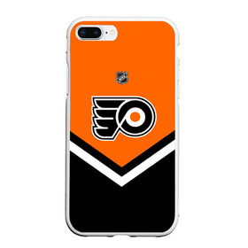 Чехол для iPhone 7Plus/8 Plus матовый с принтом Philadelphia Flyers в Тюмени, Силикон | Область печати: задняя сторона чехла, без боковых панелей | Тематика изображения на принте: america | canada | hockey | nhl | usa | америка | канада | лед | нхл | сша | филадельфия | флайерз | хоккей