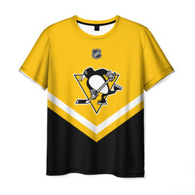 Мужская футболка 3D с принтом Pittsburgh Penguins в Тюмени, 100% полиэфир | прямой крой, круглый вырез горловины, длина до линии бедер | america | canada | hockey | nhl | usa | америка | канада | лед | нхл | пингвинз | питтсбург | сша | хоккей
