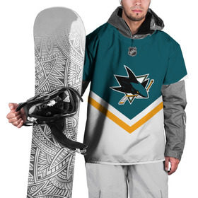 Накидка на куртку 3D с принтом San Jose Sharks в Тюмени, 100% полиэстер |  | america | canada | hockey | nhl | usa | акула | америка | канада | лед | нхл | сан хосе | сша | хоккей | шаркс
