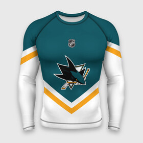 Мужской рашгард 3D с принтом San Jose Sharks в Тюмени,  |  | Тематика изображения на принте: america | canada | hockey | nhl | usa | акула | америка | канада | лед | нхл | сан хосе | сша | хоккей | шаркс