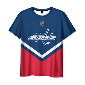 Мужская футболка 3D с принтом Washington Capitals в Тюмени, 100% полиэфир | прямой крой, круглый вырез горловины, длина до линии бедер | Тематика изображения на принте: america | canada | hockey | nhl | usa | америка | вашингтон | канада | кэпиталз | лед | нхл | овечкин | сша | хоккей