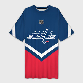 Платье-футболка 3D с принтом Washington Capitals в Тюмени,  |  | america | canada | hockey | nhl | usa | америка | вашингтон | канада | кэпиталз | лед | нхл | овечкин | сша | хоккей