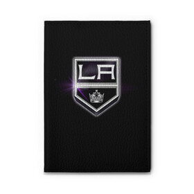 Обложка для автодокументов с принтом Los Angeles Kings в Тюмени, натуральная кожа |  размер 19,9*13 см; внутри 4 больших “конверта” для документов и один маленький отдел — туда идеально встанут права | Тематика изображения на принте: hockey | kings | los angeles | nhl | корона | нхл | хоккеист | хоккей