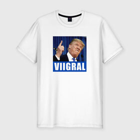 Мужская футболка премиум с принтом Трамп 1 в Тюмени, 92% хлопок, 8% лайкра | приталенный силуэт, круглый вырез ворота, длина до линии бедра, короткий рукав | america | donald | trump | usa | америка | дональд | трамп
