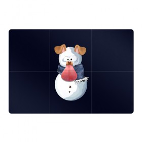 Магнитный плакат 3Х2 с принтом Снэпчат собака в Тюмени, Полимерный материал с магнитным слоем | 6 деталей размером 9*9 см | Тематика изображения на принте: snapchat | радуга | снеговик | снэпчат | уши | фильтр | язык