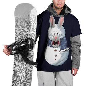 Накидка на куртку 3D с принтом Снэпчат кролик в Тюмени, 100% полиэстер |  | snapchat | радуга | снеговик | снэпчат | уши | фильтр | язык